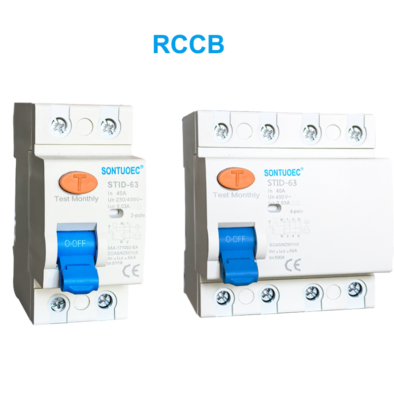 Stdi-63 faasologa RCCB 230V 63A readdal o le taimi nei matagaluega