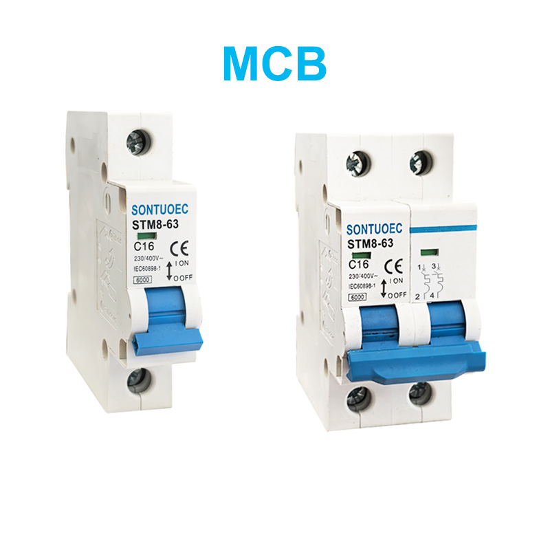 Stm8-63 minitutitus matagaluega brioker 6ka 1p 2p 3p 4P 165 / 400v